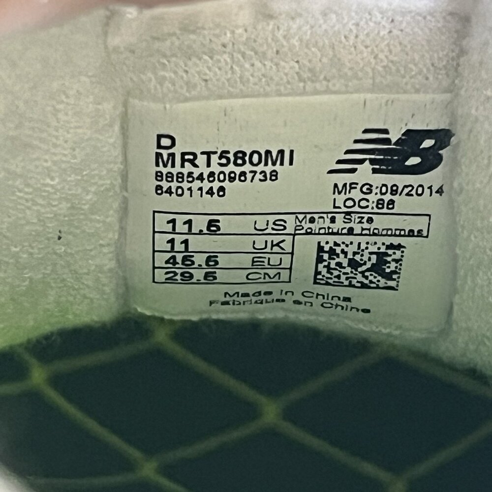 New Balance Mita x 580 Battle of The Surfaces Tennis Ball MRT580MI Size 11.5 - Picture 7 of 7